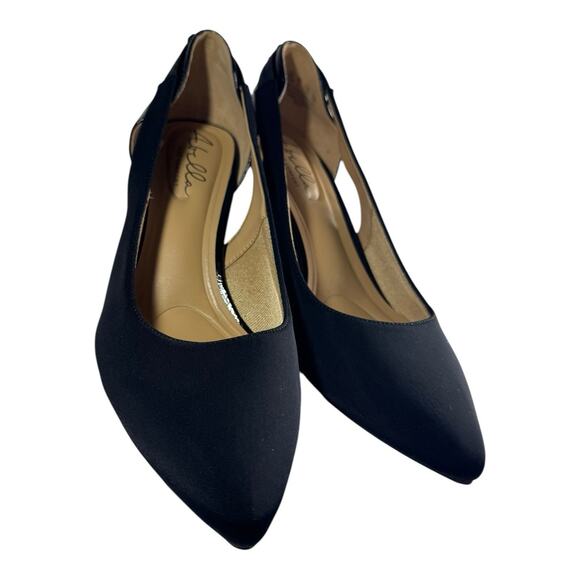 New Abella Women 11M Black Pump Comfort Kitten Heel Patent Leather Holiday Party - Picture 6 of 13